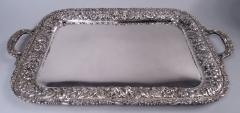  Stieff Traditional Stieff Baltimore Repousse Sterling Silver Tray 1946 - 4246888