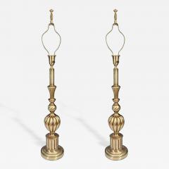  Stiffel Beautiful Pair of Brass Hollywood Regency Lamps by Stiffel - 455775