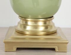  Stiffel Celadon Green Ceramic Brass Lamps - 798604