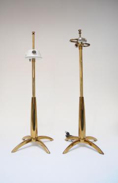  Stiffel Lamp Company Pair of Mid Century Stiffel Rocket Table Lamps in Brass - 3674304