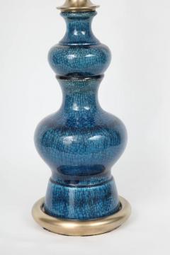  Stiffel Lamp Company Stiffel Blue Crackled Glazed Lamps - 903019