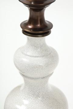  Stiffel Lamp Company Stiffel Bronze Crackled Porcelain Lamps - 2198182