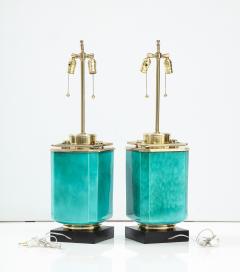  Stiffel Lamp Company Stiffel Emerald Porcelain Lamps - 2491869