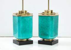  Stiffel Lamp Company Stiffel Emerald Porcelain Lamps - 2491873