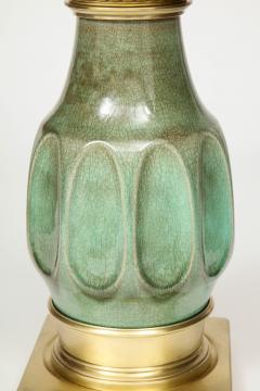  Stiffel Lamp Company Stiffel Jade Green Porcelain Lamps - 1035136