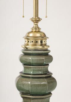  Stiffel Lamp Company Stiffel Jade Green Totem Lamps - 4381588
