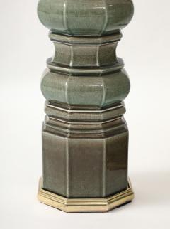  Stiffel Lamp Company Stiffel Jade Green Totem Lamps - 4381589