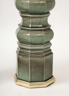  Stiffel Lamp Company Stiffel Jade Green Totem Lamps - 4381590