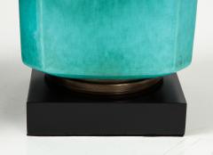  Stiffel Lamp Company Stiffel Large Jade Green Porcelain Brass Lamps - 3124925