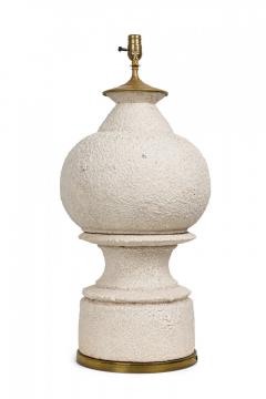  Stiffel Lamp Company Stiffel Mid Century American Ceramic White Lava Glaze Table Lamp - 4163003