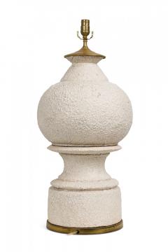  Stiffel Lamp Company Stiffel Mid Century American Ceramic White Lava Glaze Table Lamp - 4163004