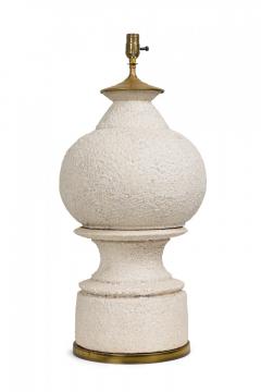  Stiffel Lamp Company Stiffel Mid Century American Ceramic White Lava Glaze Table Lamp - 4163005
