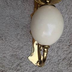  Stiffel Pair of Brass Ostrich Egg Wall Sconces 1990 - 98552