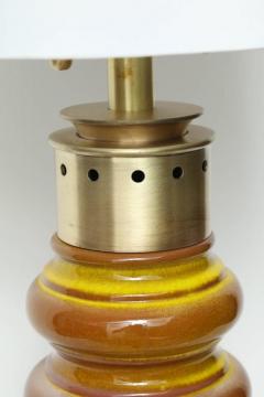  Stiffel Stiffel Ochre Glazed Ceramic Lamps - 883355
