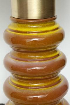 Stiffel Stiffel Ochre Glazed Ceramic Lamps - 883356