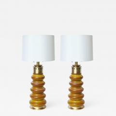  Stiffel Stiffel Ochre Glazed Ceramic Lamps - 884159