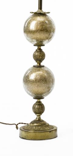  Stiffel Stiffel gold irised glass awesome pair of lamp with gold brass accent - 872741