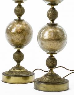  Stiffel Stiffel gold irised glass awesome pair of lamp with gold brass accent - 872783