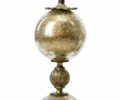  Stiffel Stiffel gold irised glass awesome pair of lamp with gold brass accent - 872795