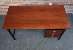  Stildomus Mid Century Italian Modern Single Pedestal Rosewood Desk by Stildomus - 3018687