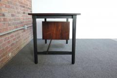  Stildomus Mid Century Italian Modern Single Pedestal Rosewood Desk by Stildomus - 3018688