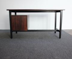  Stildomus Mid Century Italian Modern Single Pedestal Rosewood Desk by Stildomus - 3018691