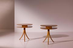  Stildomus Pair of Stildomus cherrywood side tables Italy 1990s - 4342362