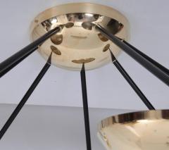  Stilnovo 1 of 2 Huge Brass Sputnik Flush Mounts or Wall Lamps Attributed to Stilnovo - 533595