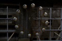  Stilnovo 1 of 2 Huge Stilnovo Style Brass and Murano Glass Chandelier - 1190861