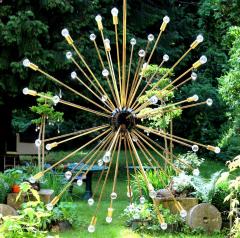  Stilnovo 1 of 2 Murano Starburst Sputnik Chandelier Italy 1950s - 1548582