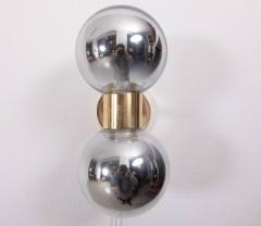 Stilnovo 1 of 4 Stilnovo Style Brass and Mercury Glass Wall Lamps or Scones - 563710
