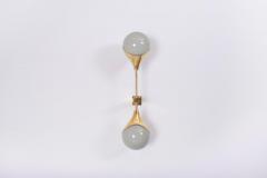  Stilnovo 1 of 8 Murano Glass and Brass Sconce or Wall Lamp Attributed to Stilnovo - 1211154