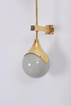  Stilnovo 1 of 8 Murano Glass and Brass Sconce or Wall Lamp Attributed to Stilnovo - 1211160