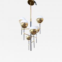  Stilnovo 1950S LIGHT FIXTURE IN THE STYLE OF STILNOVO WITH BRASS AND SIX GLASS GLOBES - 3005341