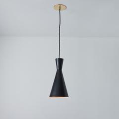  Stilnovo 1950s Black Metal Diabolo Pendant Lamp Attributed to Stilnovo - 3002781