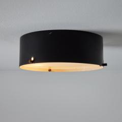  Stilnovo 1950s Black Metal and Opaline Glass Ceiling Lamp by Bruno Gatta for Stilnovo - 3035672