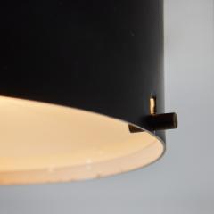  Stilnovo 1950s Black Metal and Opaline Glass Ceiling Lamp by Bruno Gatta for Stilnovo - 3035678