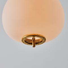  Stilnovo 1950s Bruno Gatta Brass and Opaline Glass Pendant for Stilnovo - 3425855