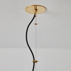  Stilnovo 1950s Glass Brass Suspension Lamp Attributed to Stilnovo - 2941016