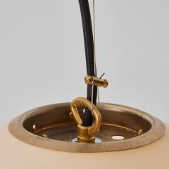  Stilnovo 1950s Glass Brass Suspension Lamp Attributed to Stilnovo - 2941017