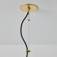  Stilnovo 1950s Glass Brass Suspension Lamp Attributed to Stilnovo - 2941019