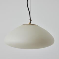  Stilnovo 1950s Glass Brass Suspension Lamp Attributed to Stilnovo - 2941021