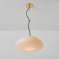  Stilnovo 1950s Glass Brass Suspension Lamp Attributed to Stilnovo - 2941023