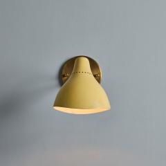  Stilnovo 1950s Perforated Painted Metal Brass Wall Lamp Attributed to Stilnovo - 4000803