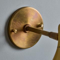  Stilnovo 1950s Perforated Painted Metal Brass Wall Lamp Attributed to Stilnovo - 4000805