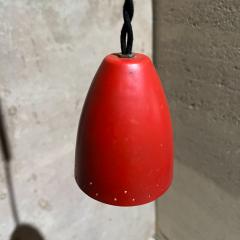 Stilnovo 1950s Red Sconce Wall Lamp Adjustable Perforated Shade Style of Stilnovo Italy - 2831355