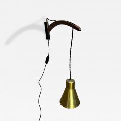  Stilnovo 1950s Sculptural Sconce Gold Wall Lamp Adjustable Shade Style of Stilnovo Italy - 2838291