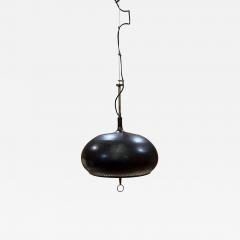  Stilnovo 1950s Stilnovo Italian Modernist Black Patinated Pendant Lamp Italy - 3315540