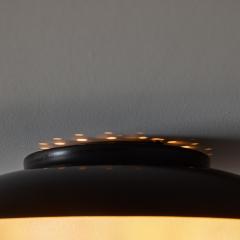  Stilnovo 1950s Stilnovo Opaline Glass Black Metal Ceiling Lamp - 4281415