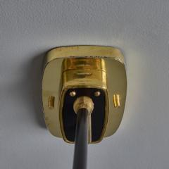  Stilnovo 1950s Stilnovo Perforated Black Metal and Brass Sconce with Stamped Label - 4543840